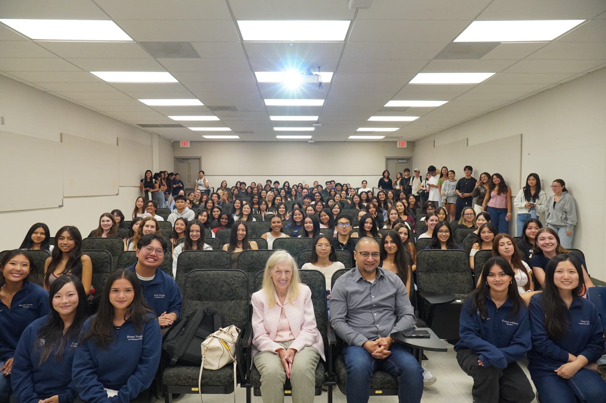 PACT members filling a classroom at a general meeting